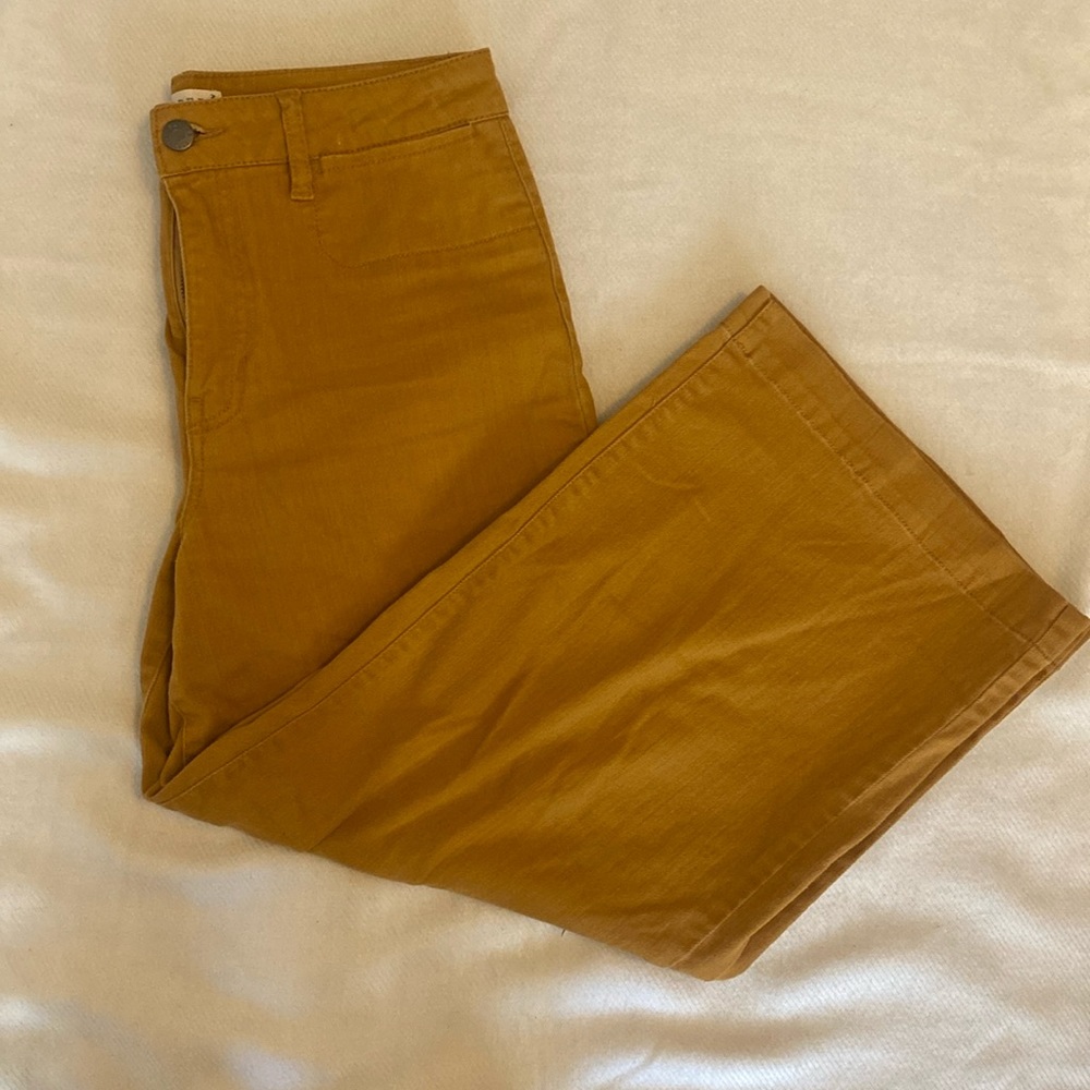 High Rise Wide Leg Crop Pants